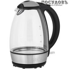 Tefal KI-720830 электрочайник, 2400 Вт, 1700 мл, стекло термостойкое, подсветка, цвет черный