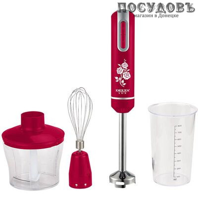 Delta Lux DL-7044B блендер многофункциональный 800 Вт, 600 мл, цвет красный