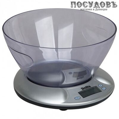 Delta КСЕ-02 весы кухонные с чашей, до 5,0 кг, цвет металлик, гарантия 1 год