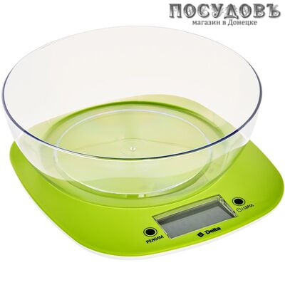 Delta КСЕ-32 весы кухонные с чашей, до 5,0 кг, цвет зеленый, гарантия 1 год