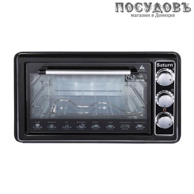 Saturn ST-EC1076 Black электрическая печь отдельностоящая 1200 Вт 36 л, с грилем, без конфорок, черная