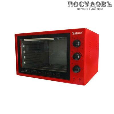 Saturn ST-EC3801 Red электрическая печь отдельностоящая 1500 Вт 42 л, с грилем, без конфорок, красная