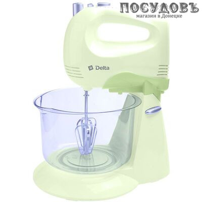 Delta DL-5056C миксер с чашей 2 л, 300 Вт, 5 скоростей, цвет светло-зеленый