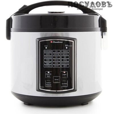 Binatone MCR-5033 мультиварка 700 Вт, 18 программ, чаша керамическое покрытие 5 л, цвет белый с черным
