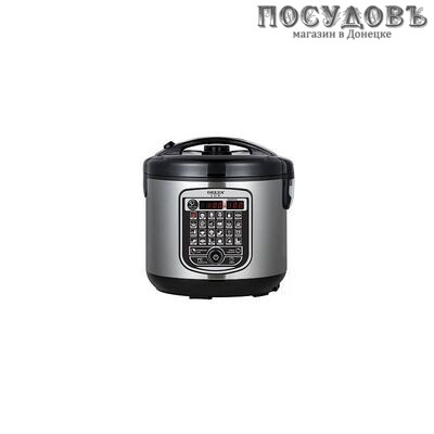 Delta Lux DL-6523 мультиварка 900 Вт, программы 25, чаша антипригарное покрытие 5 л, цвет черный с серым