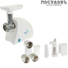 Ротор ЭМШ35/250-3 мясорубка электрическая с насадками 1500 Вт, 0,58 кг/мин, 1 скорость, реверс есть, цвет белый