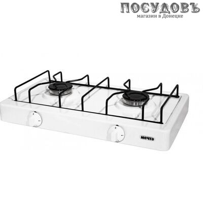 Мечта 200М плита газовая отдельностоящая, 2-конфорочная, стеклоэмалевое покрытие, цвет белый