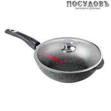 Горница Гранит ст2813аг сотейник с крышкой Ø280×82 мм, алюминий литой, гранитное покрытие Pfluon, съемная ручка