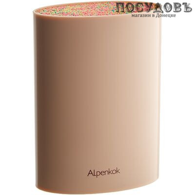 Alpenkok AK-200ST овальная подставка для ножей 160×65×220 мм, полипропилен, бежевый цвет 1 шт.