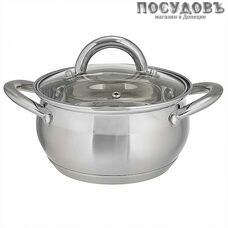 Webber Aurora BE-351/2 кастрюля с крышкой 1,9 л, Ø160 мм, сталь нержавеющая, многослойное дно