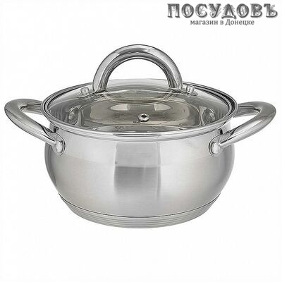 Webber Aurora BE-351/2 кастрюля с крышкой 1,9 л, Ø160 мм, сталь нержавеющая, многослойное дно