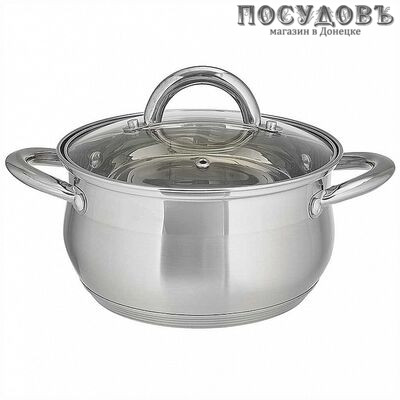 Webber Aurora ВЕ-352/2 кастрюля с крышкой 1,9 л, Ø180 мм, сталь нержавеющая, многослойное дно