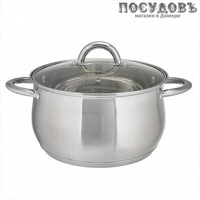 Webber Aurora BE-353/2 кастрюля с крышкой 1,9 л, Ø200 мм, сталь нержавеющая, многослойное дно