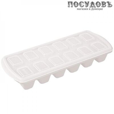 Plast Team РТ1808НАТ-32PN форма для льда с крышкой, 12 ячеек, натуральный, 2 пр.