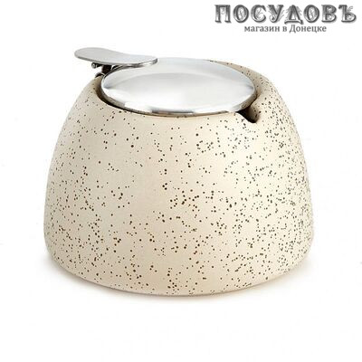 Rosario Ф19-037E сахарница с крышкой, 450 мл, керамика, бежевый