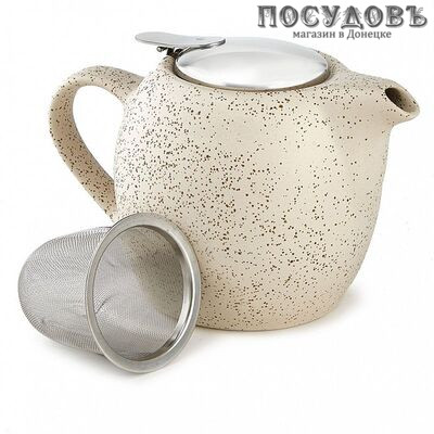 Rosario Ф19-032R чайник заварочный с фильтром, керамика, 500 мл, цвет бежевый