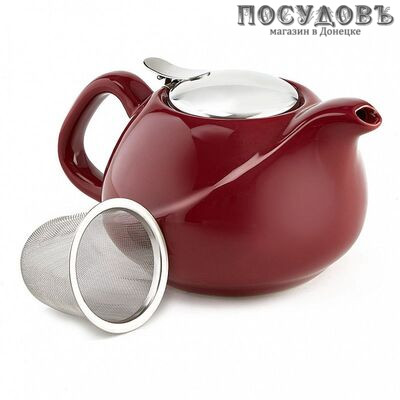 Rosario Ф19-029R чайник заварочный с фильтром, керамика, 800 мл, цвет бордовый