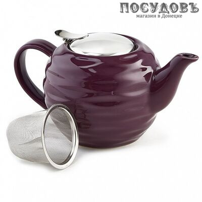 Rosario Ф19-036R чайник заварочный с фильтром фиолетовый, керамика, 800 мл