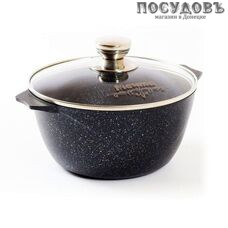 Мечта Гранит Star Induction Pro 43803И кастрюля с крышкой 3,0 л, Ø220 мм, алюминий литой, гранитное покрытие Greblon