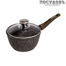 Мечта 082902 Premium Mokko ковш с крышкой 1,7 л алюминий литой, гранитное покрытие, съемная ручка