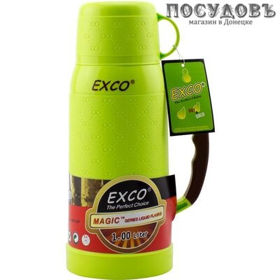 EXCO MC100 Industrial термос с крышкой-стаканом, колба стекло термостойкое 1000 мл, цвет микс