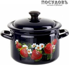 КМК 41715-083/6-У4 кастрюля с крышкой 1,5 л, сталь эмалированная, цвет бостон