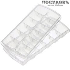 Plast Team PT1809НАТ-12PN формы для льда в наборе, 12 ячеек, натуральный, 2 шт.