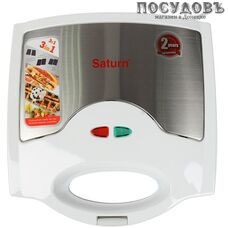 Saturn ST-EC-1081 мультипекарь 3 в 1, 750 Вт, 3 вида сменных пластин, цвет белый