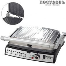 Delta Lux DL-054 гриль электрический 300×235 мм, 2200 Вт, 1 вид сменных пластин, цвет металлик