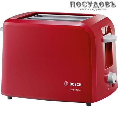 Bosch TAT3A014 (CTAT20) тостер на 2 шт, 980 Вт, цвет красный