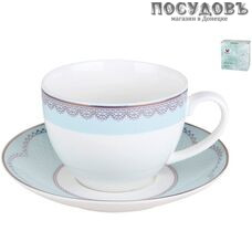 Quinsberry Madeline green NBHHCS06 чайная пара, 290 мл, фарфор, 2 пр.