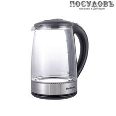 Blackton Bt KT2026G электрочайник, 1500 Вт, 2000 мл, стекло закаленное, внутренняя подсветка, черный-стальной