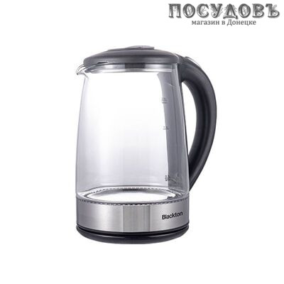Blackton Bt KT2026G электрочайник, 1500 Вт, 2000 мл, стекло закаленное, внутренняя подсветка, черный-стальной