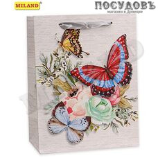 Dream cards Нежные бабочки ПП-4203 пакет подарочный, 420×310×120 мм, бумага, матовая ламинация