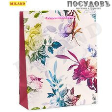 Dream cards Пестрые цветы ПП-4170 пакет подарочный, 420×310×120 мм, бумага, матовая ламинация
