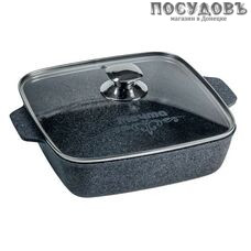 Мечта Premium Grey 37901 жаровня с крышкой Ø240×85 мм, алюминий литой, гранитное покрытие Greblon