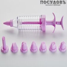 Webber BE-0332 шприц кондитерский с 8 насадками пластик, 200×120×60 мм, на блистере 9 пр.