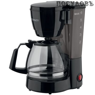 Scarlett SC-CM33018 кофеварка капельная, 600 Вт, 750 мл, цвет черный