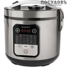 Scarlett SC-MC410S23 мультиварка 900 Вт, 38 программ, чаша 5,0 л, антипригарное покрытие, цвет стальной