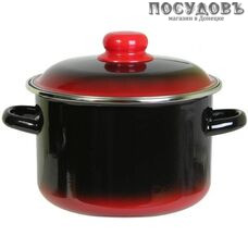 СтальЭмаль Кармен 2с46я кастрюля с крышкой, сталь эмалированная, 4,0 л, Ø216 мм, 2 пр.