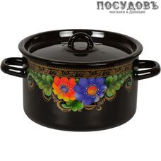 СтальЭмаль Вологда 4016M2NN0N9712 кастрюля с крышкой, сталь эмалированная, 2,9 л, Ø180 мм, 2 пр.