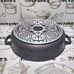 Горница ж2832тм жаровня с крышкой Ø280×70 мм, алюминий литой, мраморное антипригарное покрытие, Россия, в упаковке 2 предмета