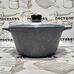 Горница К2232тм кастрюля объемом 2 л, Ø220 мм, алюминий литой, цвет темный мрамор, литое дно, с крышкой, Россия Горница К2232тм кастрюля объемом 2 л, Ø220 мм, алюминий литой, цвет темный мрамор, литое дно, с крышкой, Россия