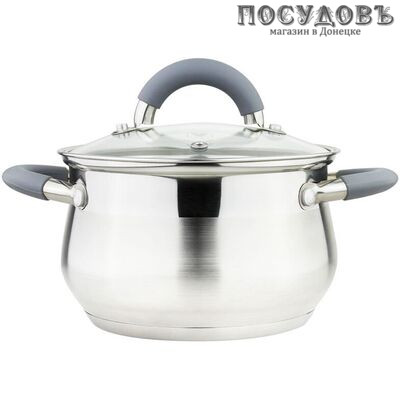 Mallony Toscana 002126 кастрюля с крышкой 2,6 л, сталь нержавеющая, четырехслойное капсульное дно