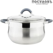 Mallony Toscana 002128 кастрюля с крышкой 6,1 л, сталь нержавеющая, трехслойное дно