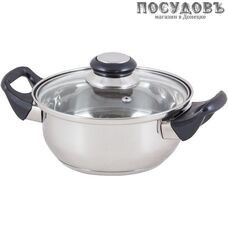 Mallony 985870 кастрюля с крышкой 1,4 л, сталь нержавеющая, трехслойное дно