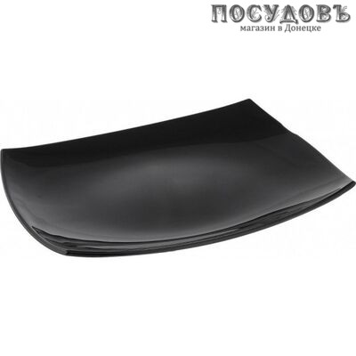 Luminarc Quadrato Black D6408 блюдо, стекло упрочненное, цвет черный, 350×250 мм, Франция 1 шт.