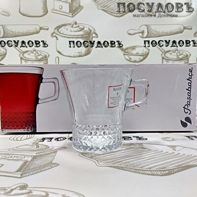 Pasabahce Kuvars 55703 кружки в наборе, 250 мл, стекло, Турция, в упаковке 6 шт.