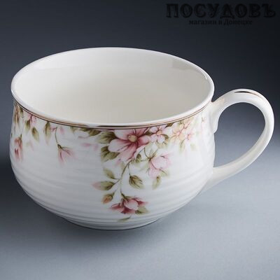 Beatrix МН015L2 бульонница 500 мл, фарфор, белый с рисунком Сицилия, в подарочной упаковке 1 шт.