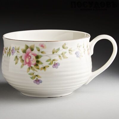 Beatrix МН065L2 бульонница 500 мл, фарфор, белый с рисунком Розмари, в подарочной упаковке 1 шт.